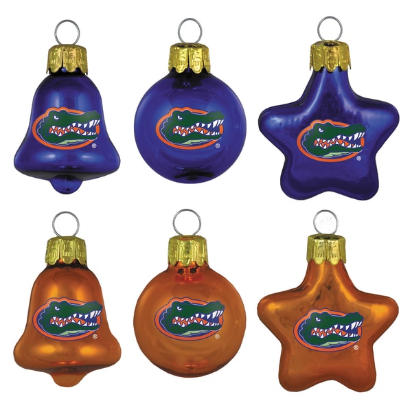 Florida Gators Mini Blown Glass Ornament Set