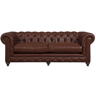 See Reviews Durango Antique Brown Rustic Bonded Leather Sofa