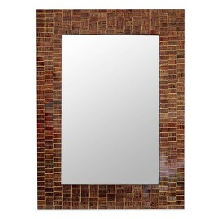 @@@ >  Handcrafted Glass Mosaic 'Mumbai Maze' Mirror (India)