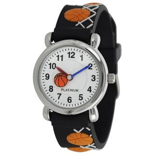 Geneva Platinum Kid's Basketball Design Silicone Watch