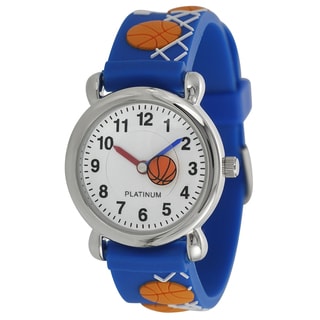 Geneva Platinum Kid's Basketball Design Silicone Watch