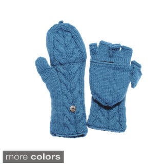 Women's Knit Convertible Fingerless Gloves (Nepal)-Image