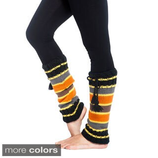 Women's Chic Striped Legwarmers (Nepal)-Image