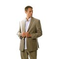 Protomoda Europa Men's 'Super 140' Tan Wool Suit