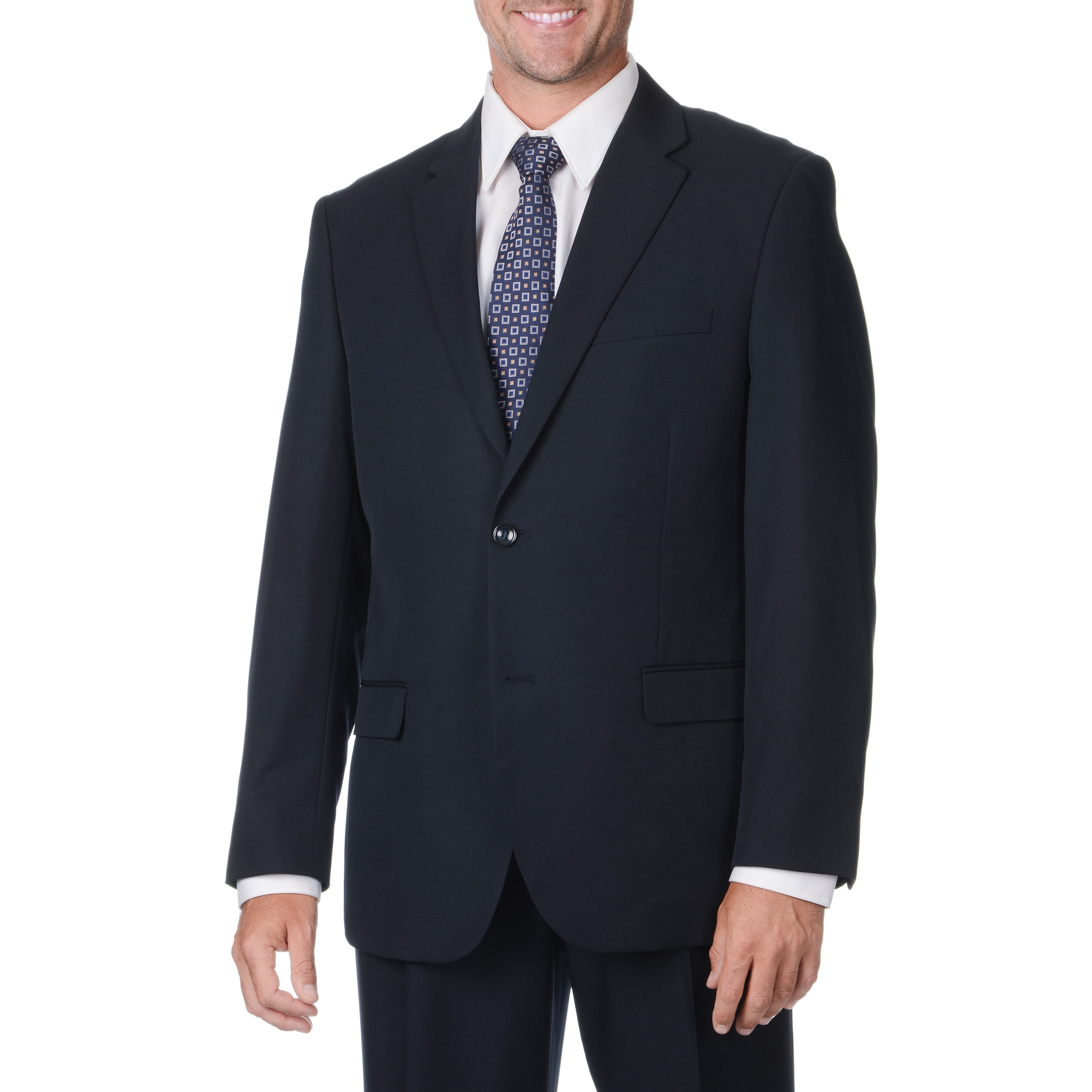 Bolzano Uomo Collezione Men&#39;s Big & Tall Navy Suit - Overstock Shopping - Big Discounts on Suits