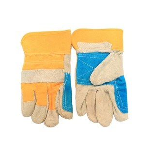 Large Heavy Duty Cowhide Leather Work Gloves-Image