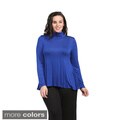 24/7 Comfort Apparel Women's Plus Size Turtleneck Sweater
