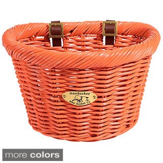 Nantucket Rattan Limited Edition Cruiser D-shaped Bicycle Basket-Image