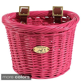 Nantucket Rattan Gull Child's D-Shaped Bicycle Basket-Image