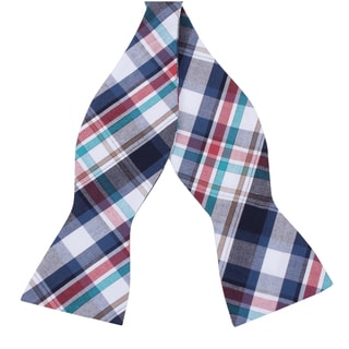 Skinny Tie Madness Men's 'Hope Trumps All' Plaid Bowtie-Image