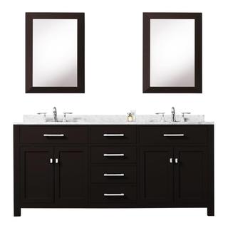 @@@ >  Water Creation Madison 72-inch Espresso Double Sink Bathroom Vanity with 2 Framed Mirrors