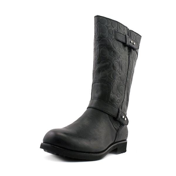 long black leather boots size 6