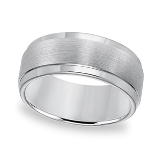 Cambridge Tungsten Carbide Edge Step Comfort Fit Ring-Image