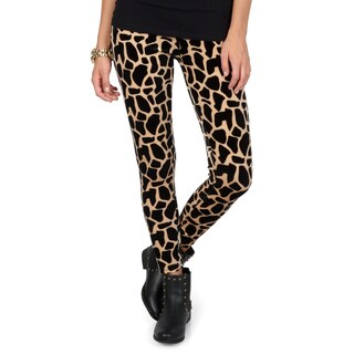 Hailey Jeans Co. Junior's Velvety Animal Print Leggings-Image