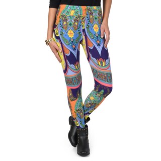 Hailey Jeans Co. Junior's Soft Paisley Print Leggings-Image