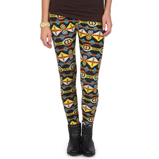 Hailey Jeans Co. Junior's Soft Aztec Print Leggings-Image