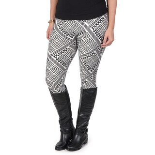 Hailey Jeans Co. Junior's Contemporary Plus Chevron Print Leggings-Image