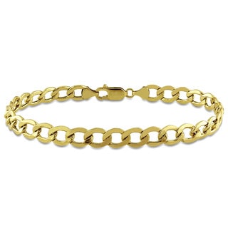 Miadora 10k Yellow Gold Men's Curb Bracelet