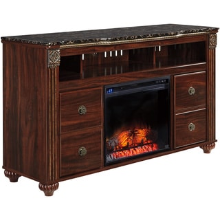 See Reviews Signature Designsby Ashley Gabriela Dark Reddish Brown Large TV Stand