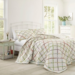 For sale Laura Ashley Ruffled Garden Quilt with Sham Separates