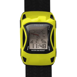 Dakota Fusion Kids' Yellow Digital Racecar Watch