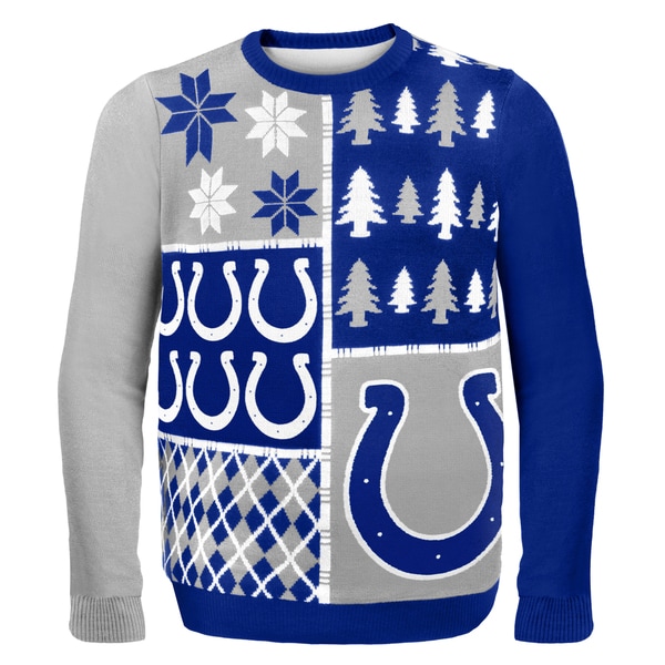 Forever Collectibles NFL Indianapolis Colts Busy Block Ugly Sweater