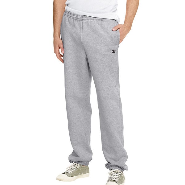 open hem fleece sweatpants mens