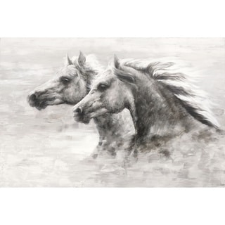 Buy Online Horses Black and White Canvas Art Print