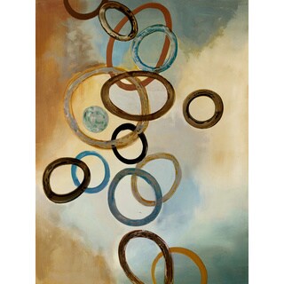 'Falling Rings' Abstract Geometric Canvas Art