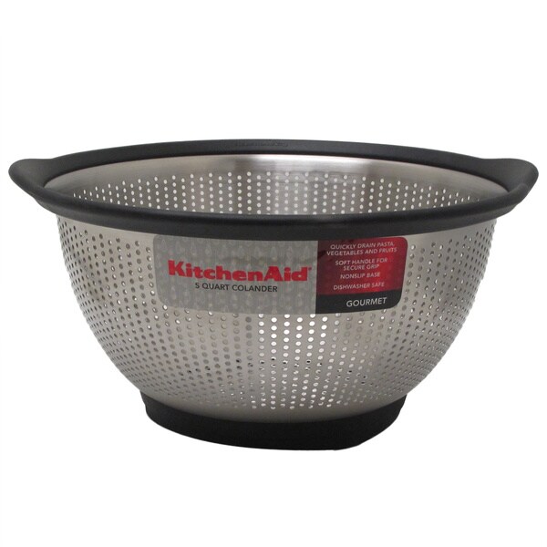 Kitchen Aid Black Stainless Steel 3-quart Colander 