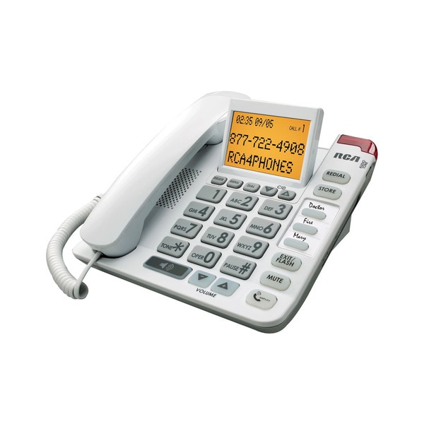 RCA Corded Amplified Speakerphone Desk Phone with Caller ID