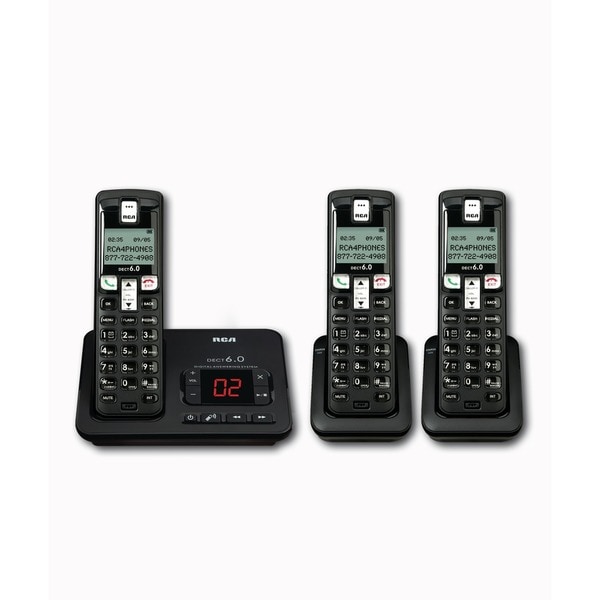 RCA 2102 Dect 6.0 Cordless Phone System with Handsets and Digital Answering System 