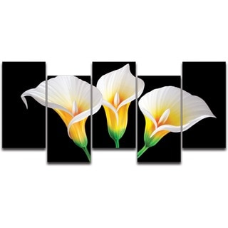 See Reviews Lilies in the Dark XL 5-panel Handmade Metal Wall Art