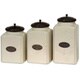3-piece Ivory Ceramic Canister Set