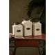 3-piece Ivory Ceramic Canister Set