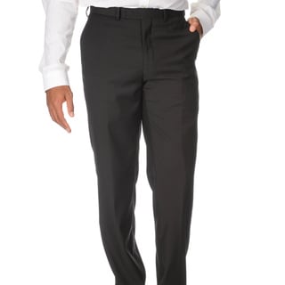 Caravelli Men's Slim Fit Black Flat-front Pants-Image