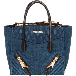 miu miu denim tote