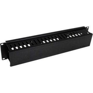 StarTech.com 2U Horizontal Finger Duct Rack Cable Management Panel wi