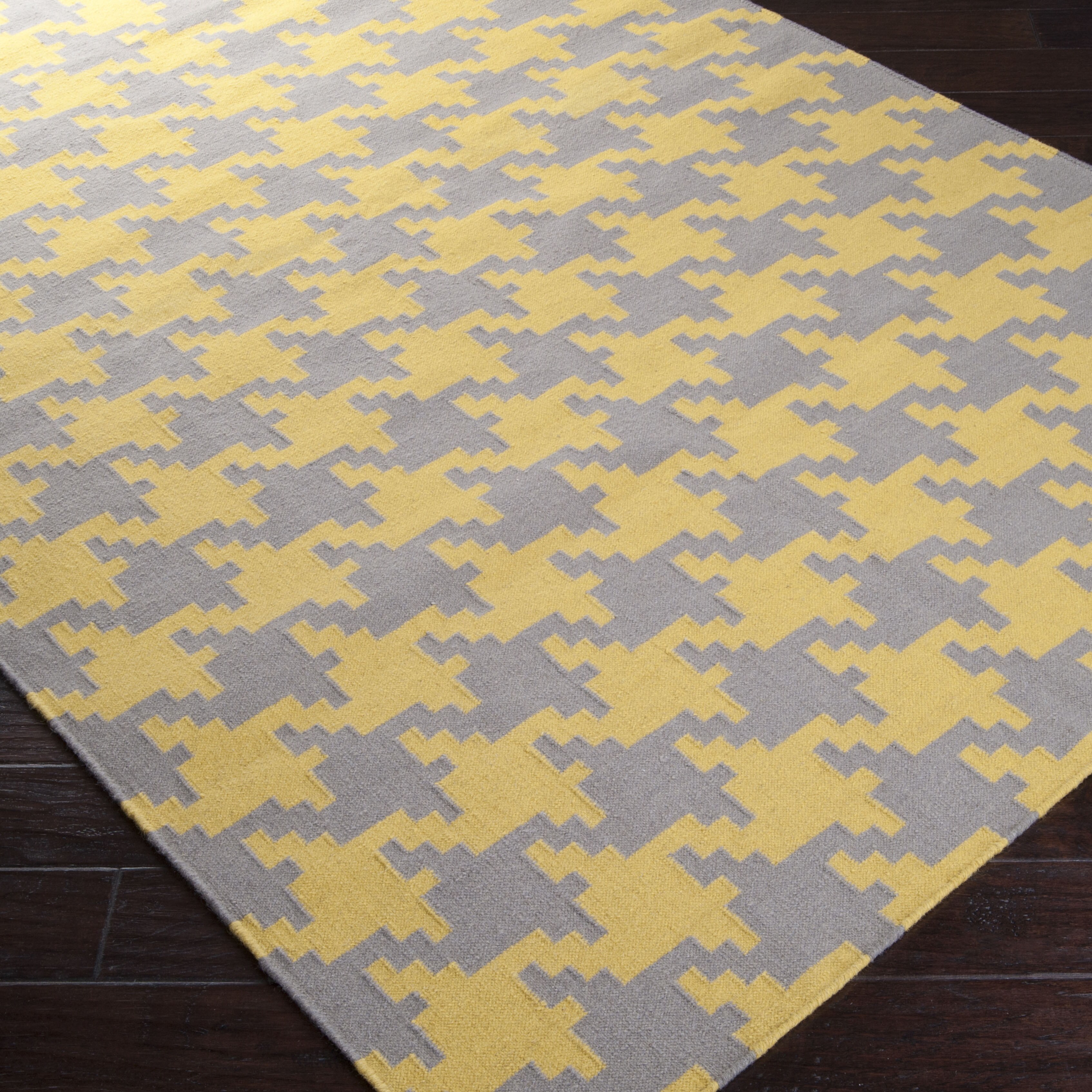 Meaux Flatweave Houndstooth Area Rug 5 x 8