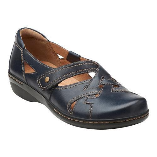 Women's Clarks Evianna Peal Navy Leather