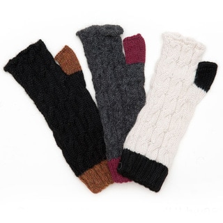 Chadwick Cable Knit Alpaca Wool Hand-warmers (Bolivia)-Image