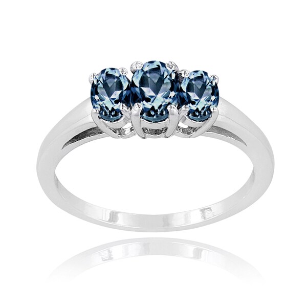 london blue topaz ring in sterling silver