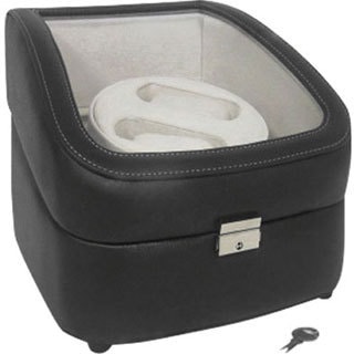 Dark Brown Leather Double Watch Winder