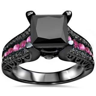 Fake black diamond wedding ring