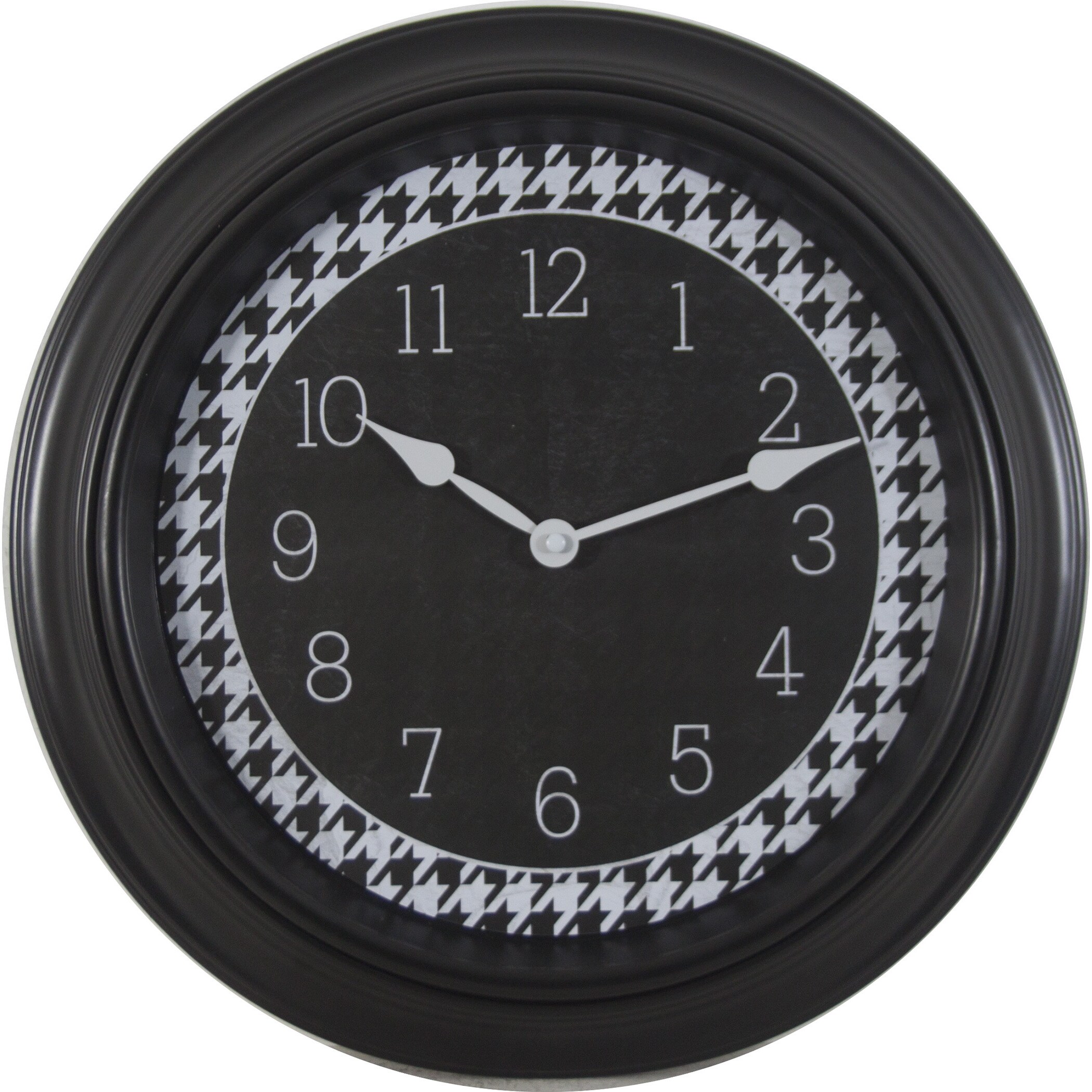 Round Black Frame 16inch Wall Clock Overstock Shopping Great Deals
