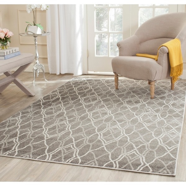 Safavieh Indoor  Outdoor Amherst Grey  Light Grey Rug (10' X 14 