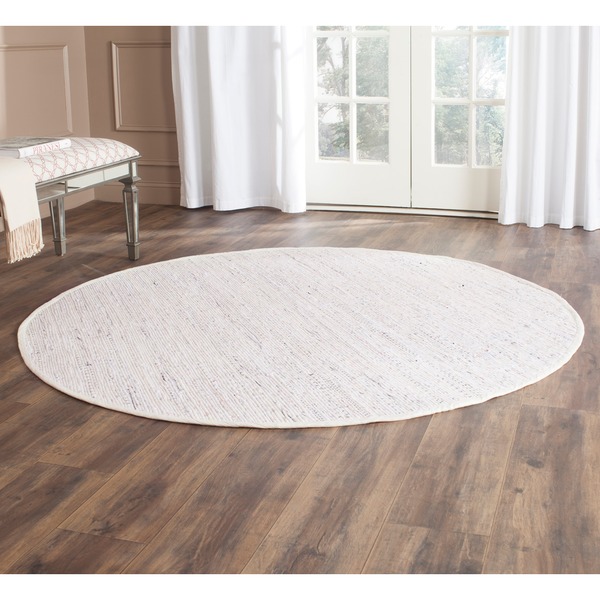 Safavieh Handwoven Rag Rug White/ Multi Cotton Rug (4' Round) Overstock Shopping Great