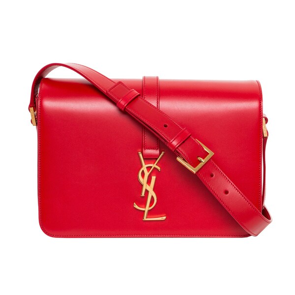 Saint Laurent \u0026#39;Universite\u0026#39; Red Monogrammed Shoulder Bag - 16691208 ...