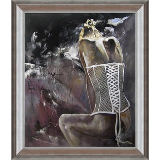 See Reviews Pol Ledent 'Young Girl 662111' Hand-painted Framed Canvas Art