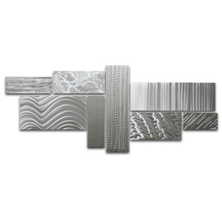 Low Price Modern Contemporary 'Crystallized Grid' Huge Metal Wall Sculpture Artwork